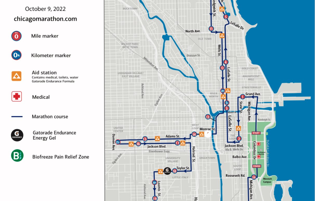 Chicago Marathon 2022 Route See a Map of the Course for This Weekend’s
