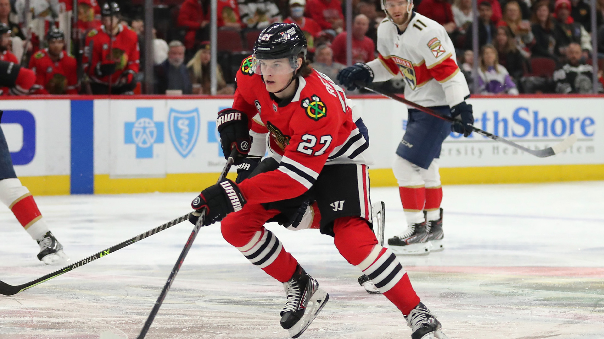 Blackhawks' Kevin Korchinski, Lukas Reichel Connect for Pretty Goal