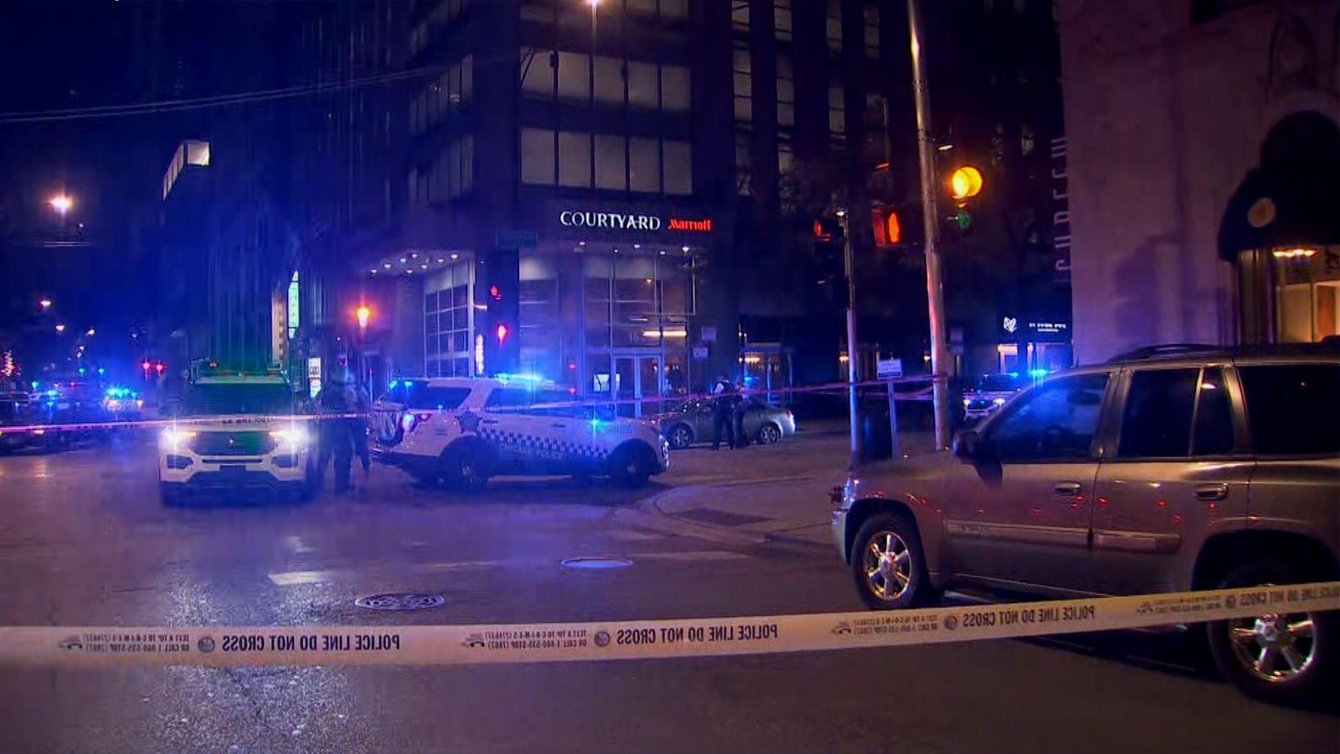 Heavy Police Presence in Streeterville After Shooting, Car Chase Near Navy Pier Ends in 1 Dead