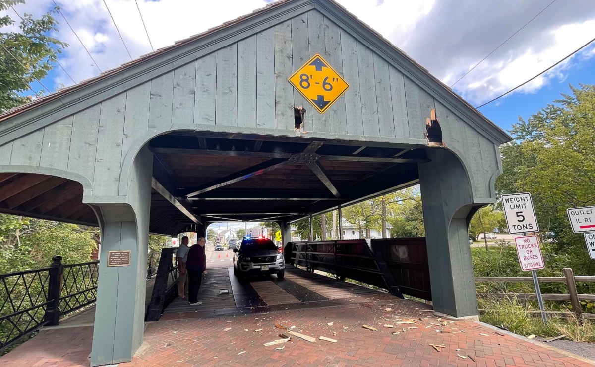 Historic Long Grove Bridge Struck by Vehicle for 42nd Time Since 2020