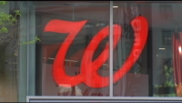 A Walgreens logo inside a store