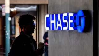 Signage outside a Chase bank branch in San Francisco, California, on Monday, July 12, 2021.