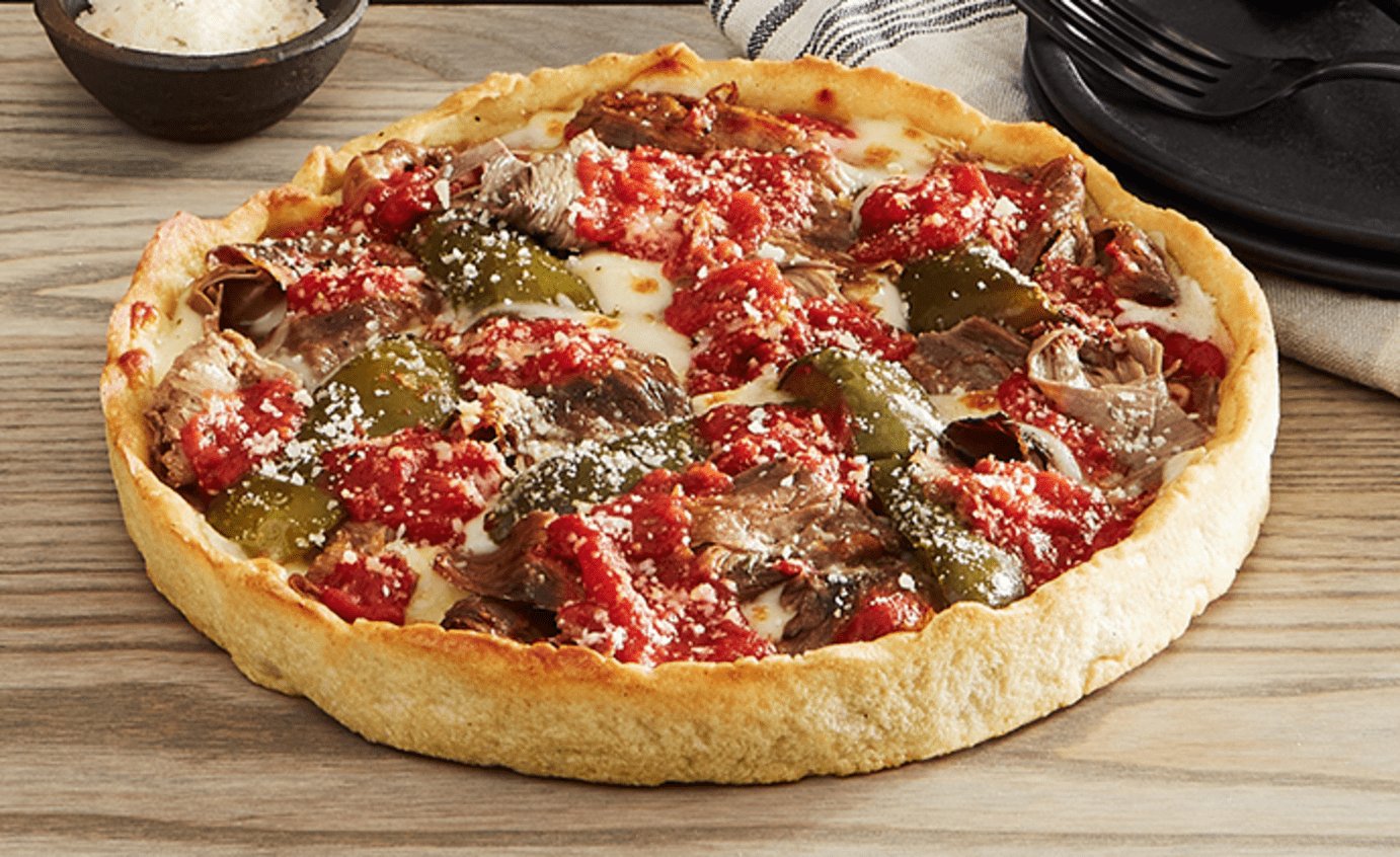 Italian Beef Deep Dish Pizza Combines 2 Chicago Classics. Here's Where You Can Get One