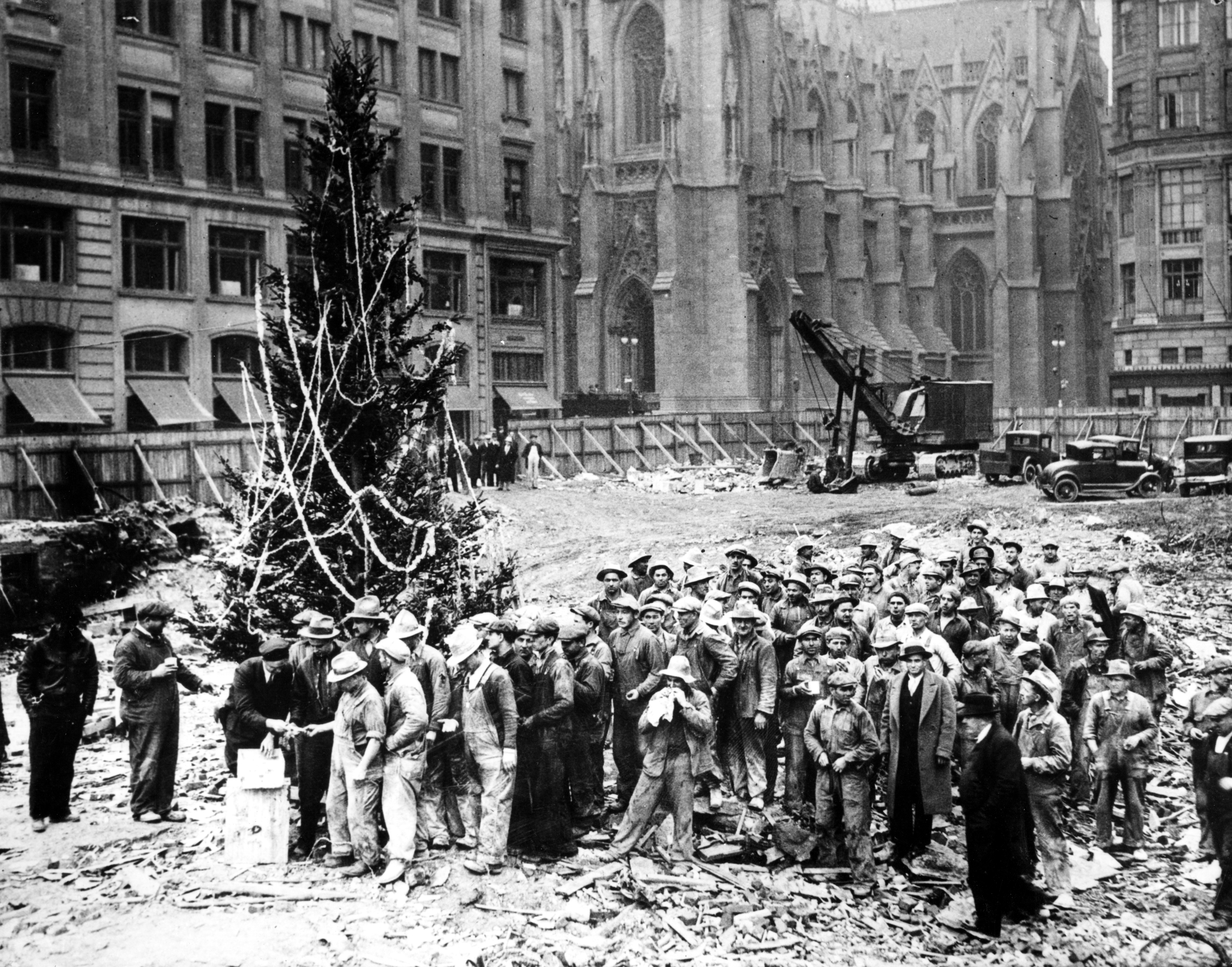 1931 First Rockefeller Center Christmas Tree - Courtesy of Rockefeller Group, Inc