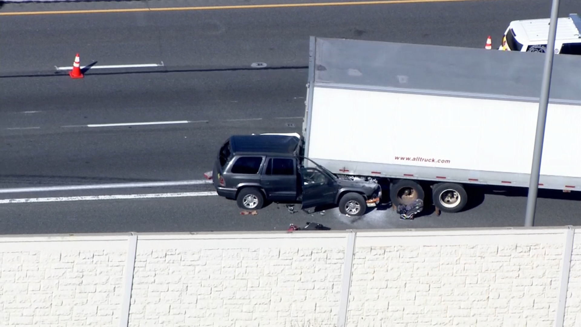 Vehicle Slams Into Back of Semi-Trailer, Snarling Traffic on Stevenson Near Lemont