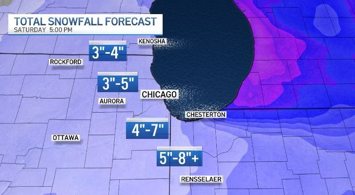 How Is Snow How Much Snow Will the Chicago Area See in Winter Storm? See the Latest ...