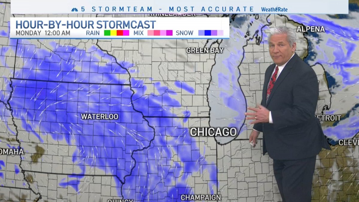 Chicago s forecast light snow on monday nbc chicago