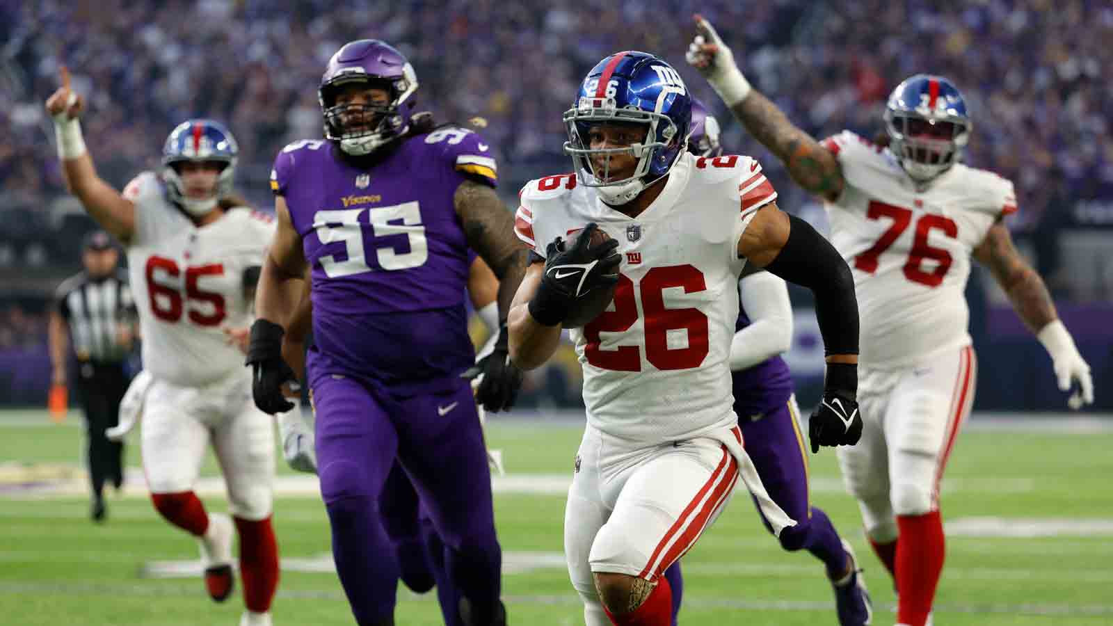 Legendary Giants running backs want Saquon Barkley fed vs. Vikings