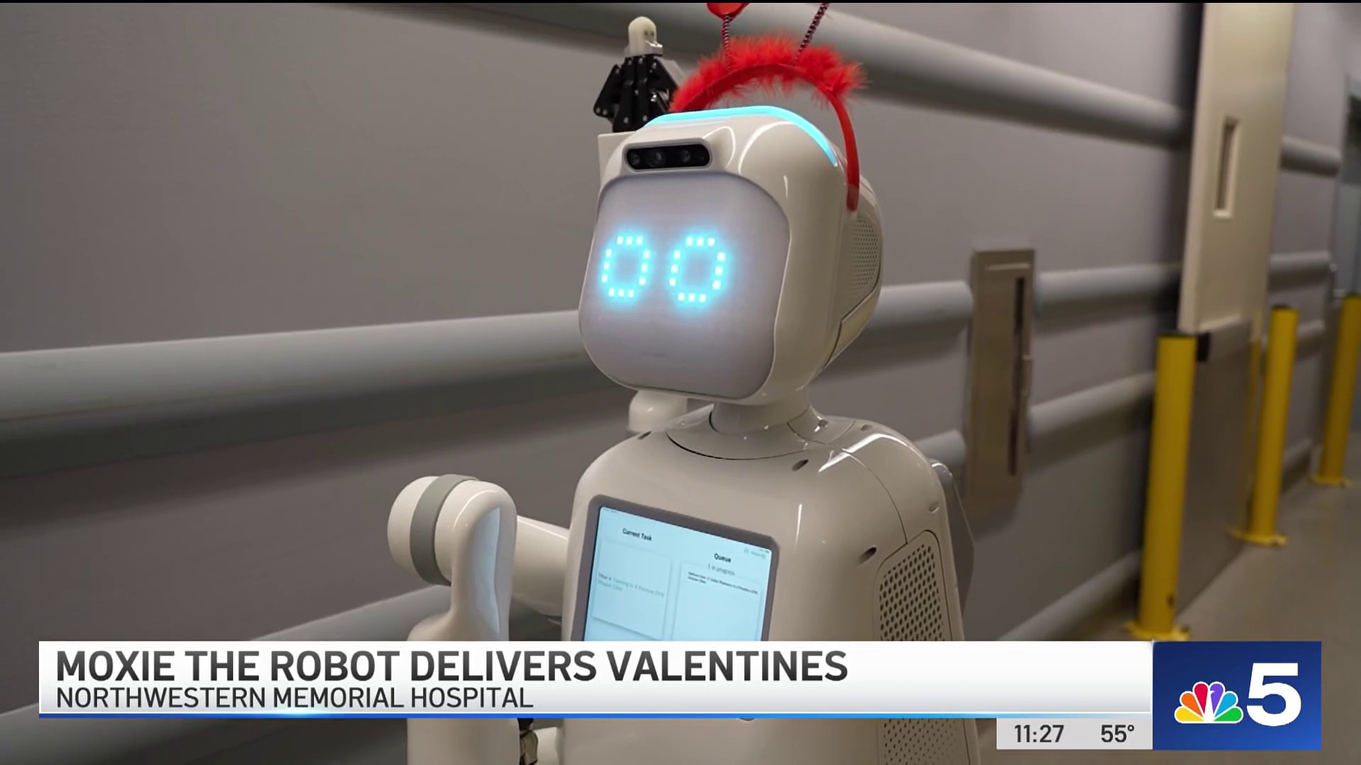 Moxie the Robot Delivers Valentine's Day Cards at Northwestern