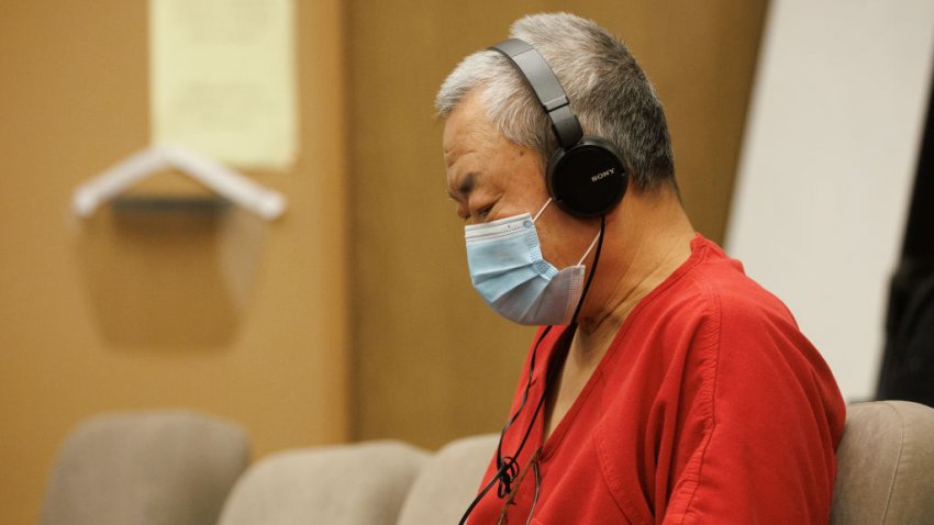 REDWOOD CITY, CALIFORNIA – FEBRUARY 10:  Chunli Zhao appears for a motion hearing at the San Mateo County Hall of Justice on February 10, 2023 in Redwood City, California.  Zhao has been charged with seven counts of murder and one count of attempted murder for the mass shooting on Jan. 23, in Half Moon Bay. (Photo by Dai Sugano-Pool/Getty Images)