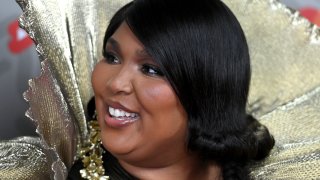 LONDON, ENGLAND – FEBRUARY 11: (EDITORIAL USE ONLY) Lizzo attends The BRIT Awards 2023 at The O2 Arena on February 11, 2023 in London, England. (Photo by Dave J Hogan/Getty Images)