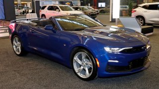 This is a 2020 Camaro on display at the 2020 Pittsburgh International Auto Show, Feb. 13, 2020, in Pittsburgh.