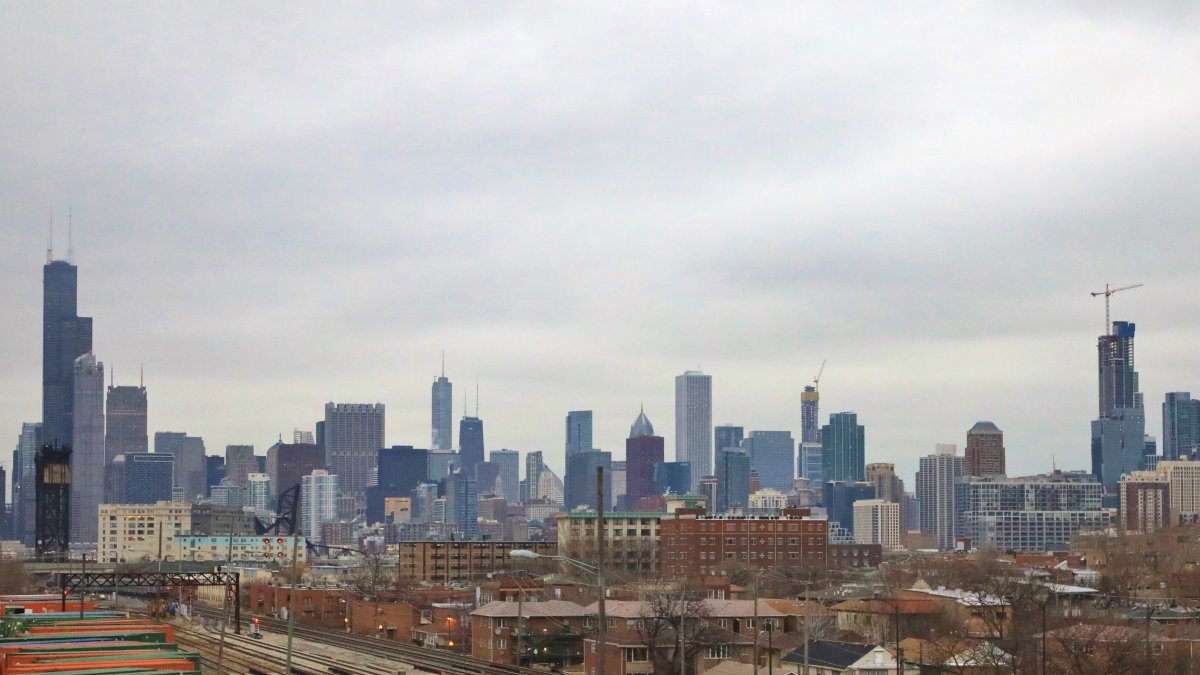 芝加哥预计有轻微降雨机会，云量增加。