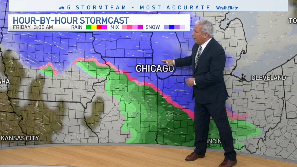 Chicagos Forecast Overnight Showers Nbc Chicago 9587