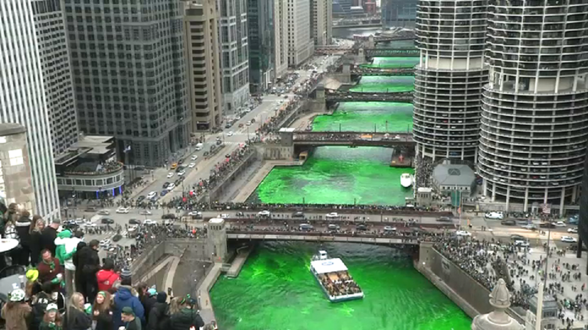 芝加哥河在2024年染绿的时间是什么时候？