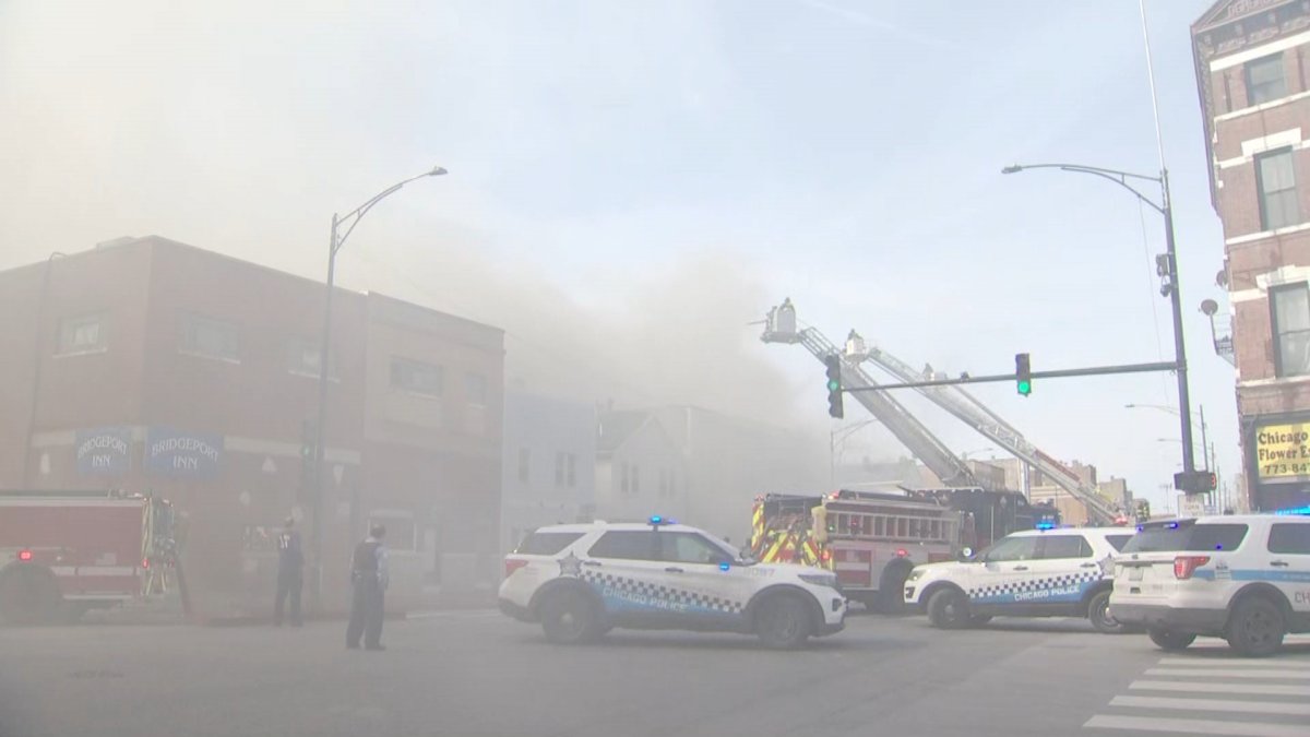 Chicago Fire Crews Battle ExtraAlarm Blaze at Bridgeport Liquor Store