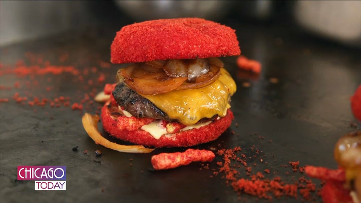 Try Flamin’ Hot Cheeto Burger at Prime Tacos NBC Chicago