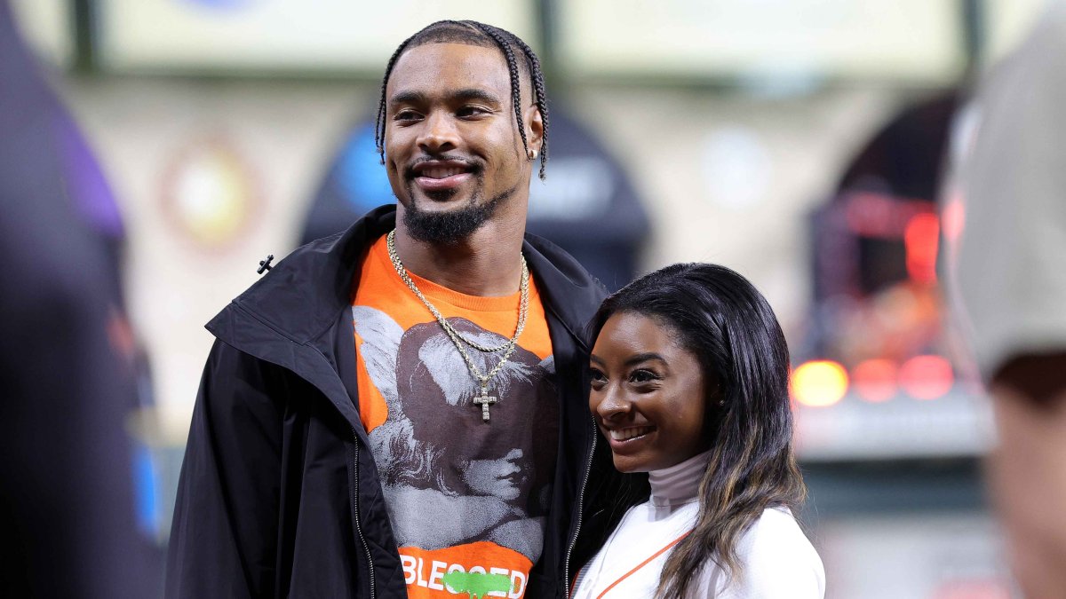 Simone Biles' husband addresses criticism for saying he's the ‘catch