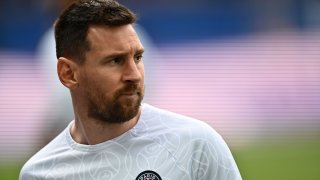 Lionel Messi of PSG during the Ligue 1 match between Paris Saint-Germain and FC Lorient at Parc des Princes on April 30, 2023 in Paris, France.