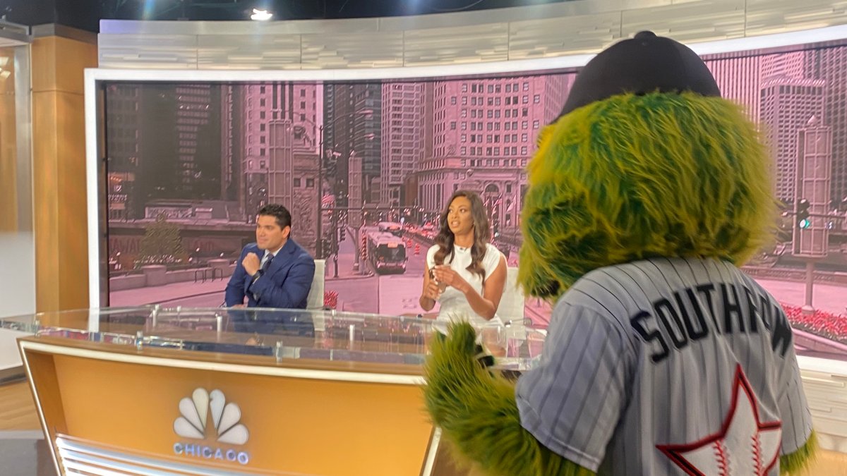 Chicago White Sox Mascot Southpaw Crashes The NBC 5 Morning News