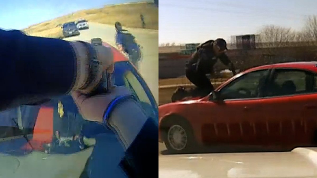 Stunning Video Shows Chicago-Area Man Fleeing Iowa Cops With Officer on Hood of Car – NBC Chicago - Vimarsana News