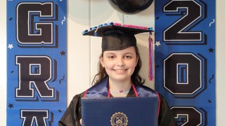 Fiona Currie, 12, is the youngest graduate in Los Angeles City College’s history, earning an associate degree in studio art in June.