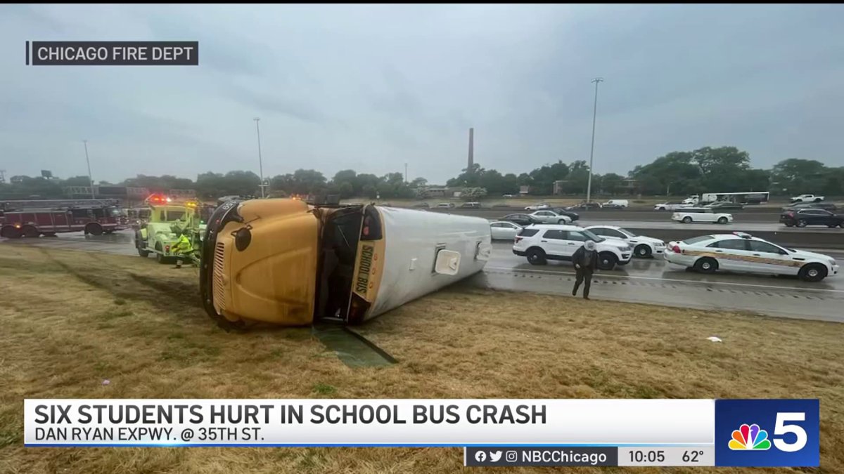 Investigation Continues After Dan Ryan School Bus Crash Leaves 6