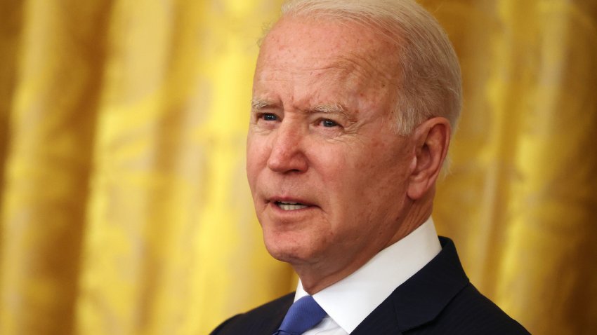 U.S. President Joe Biden delivers remarks during an event commemorating LGBTQ+ Pride Month in the East Room of the White House on June 25, 2021 in Washington, DC. Biden celebrated the accomplishments of past and present LGBTQ+ public service leaders and said there was still more work to be done.