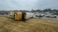 5 hurt after school bus rolls over on I-94 near Guaranteed Rate Field: officials