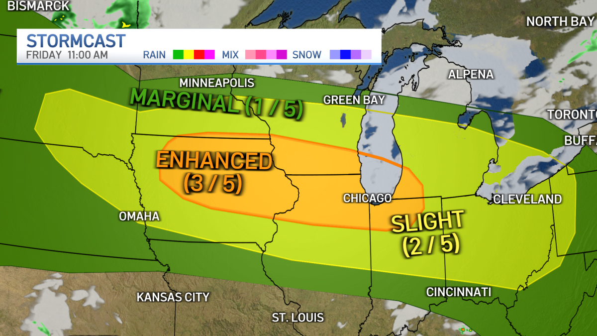 2nd round of severe storms possible in Chicago area Friday – NBC Chicago - Vimarsana News