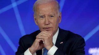 President Joe Biden speaks as he meets with AI experts and researchers at the Fairmont Hotel in San Francisco, June 20, 2023.