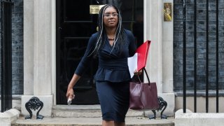 Secretary of State for International Trade and President of the Board of Trade, Minister for Women and Equalities Kemi Badenoch leaves 10 Downing Street.