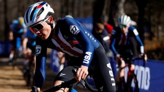 Magnus White of The United States competes during the 73rd UCI Cyclo-Cross World Championships Fayetteville 2022 – Men’s Junior / #Fayetteville2022 / on Jan. 30, 2022 in Fayetteville, Ga.