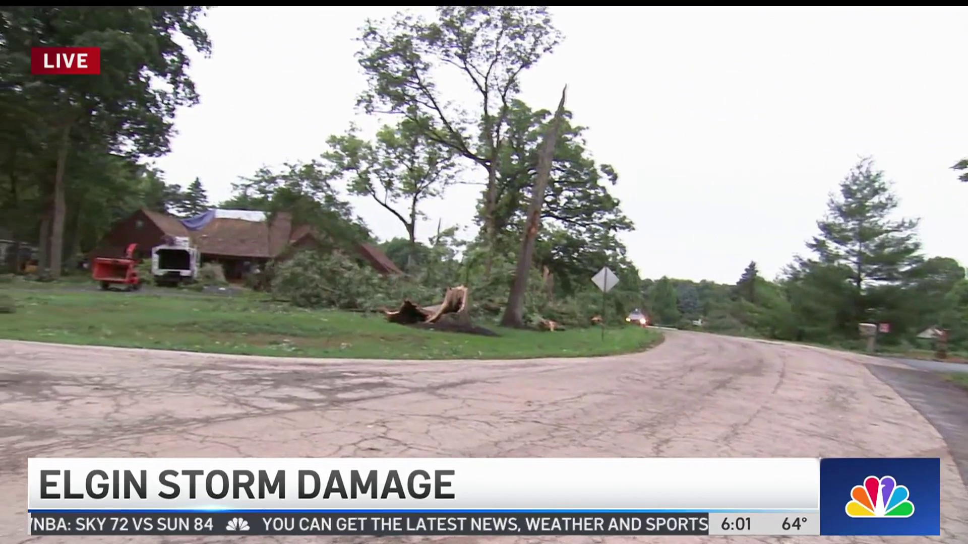Major storm damage in Elgin following multiple tornado touch downs in Northeast Illinois