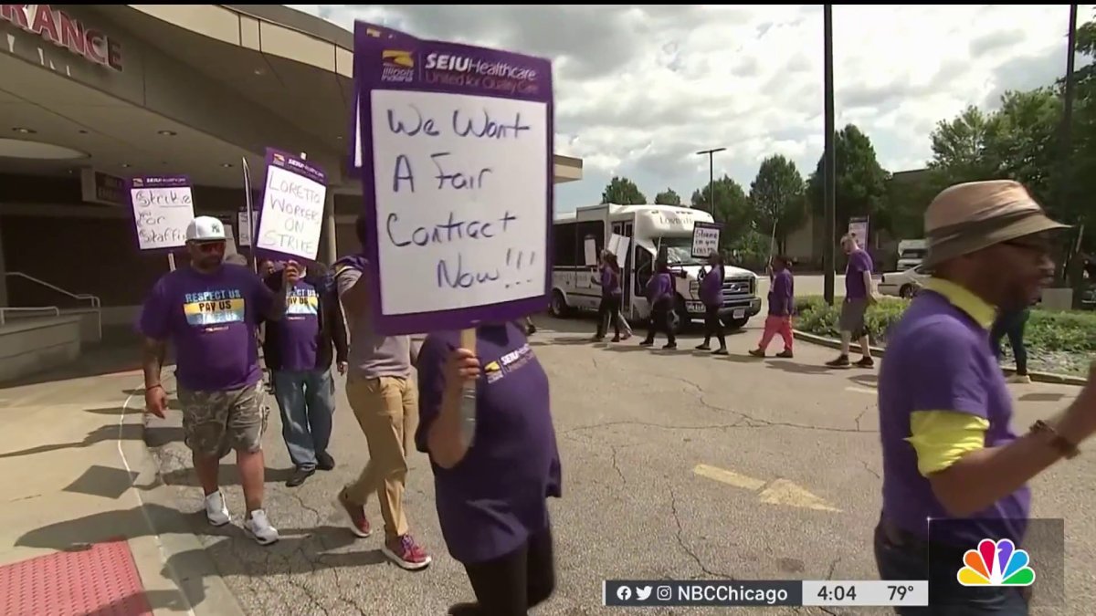 200 plus employees walk off the job at Loretto Hospital NBC Chicago