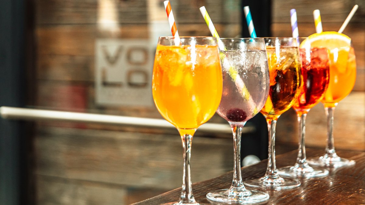 Here’s a look at Volo Restaurant’s happy hour spritz menu in Roscoe