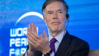 The U.S. ambassador to China Nicholas Burns attends the 10th World Peace Forum on July 4, 2022 in Beijing, China.