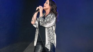 BOSTON, MASSACHUSETTS – MAY 27: Alanis Morisette performs during Boston Calling Music Festival at Harvard Athletic Complex on May 27, 2023 in Boston, Massachusetts. (Photo by Astrida Valigorsky/Getty Images)