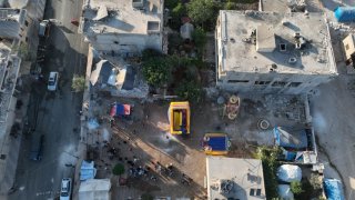 A Play Park was opened for children of earthquake victims on June 30, 2023  in Cinderis, Afrin, Syria. (Photo by zana Halil/ dia images via Getty Images)