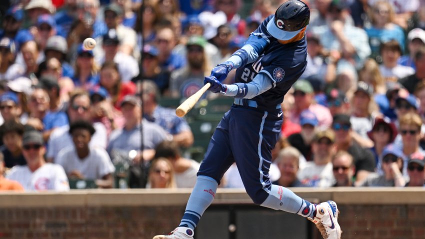 CHICAGO, ILLINOIS – JULY 21: Cody Bellinger #24 of the Chicago Cubs hits a two-run home run in the third inning against Jack Flaherty of the St. Louis Cardinals at Wrigley Field on July 21, 2023 in Chicago, Illinois. (Photo by Quinn Harris/Getty Images)