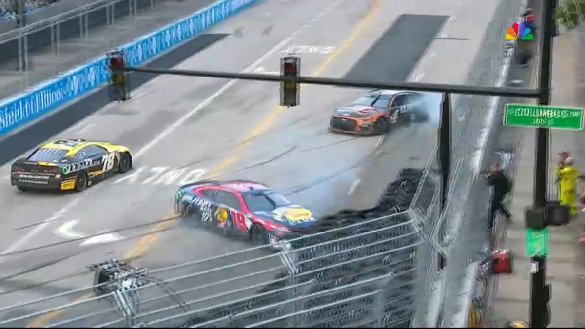 Watch all the crashes in the historic NASCAR Chicago Street Race NBC