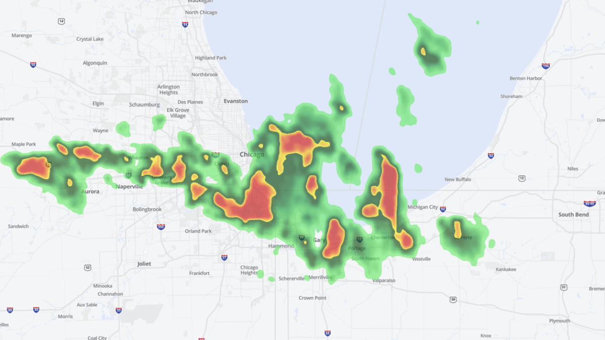 Chicago weather radar track rain and storms as they move through the