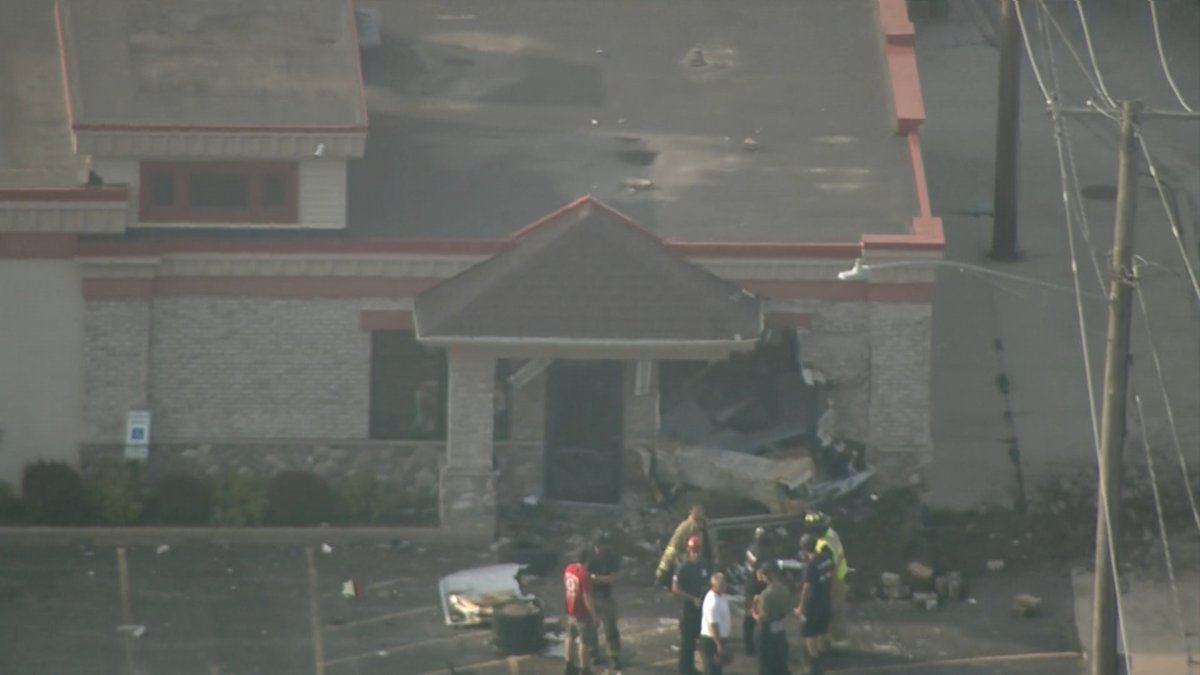 Vehicle slams into Antioch building, causing structural collapse