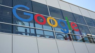 Google headquarters is seen in Mountain View, California, United States on May 15, 2023.
