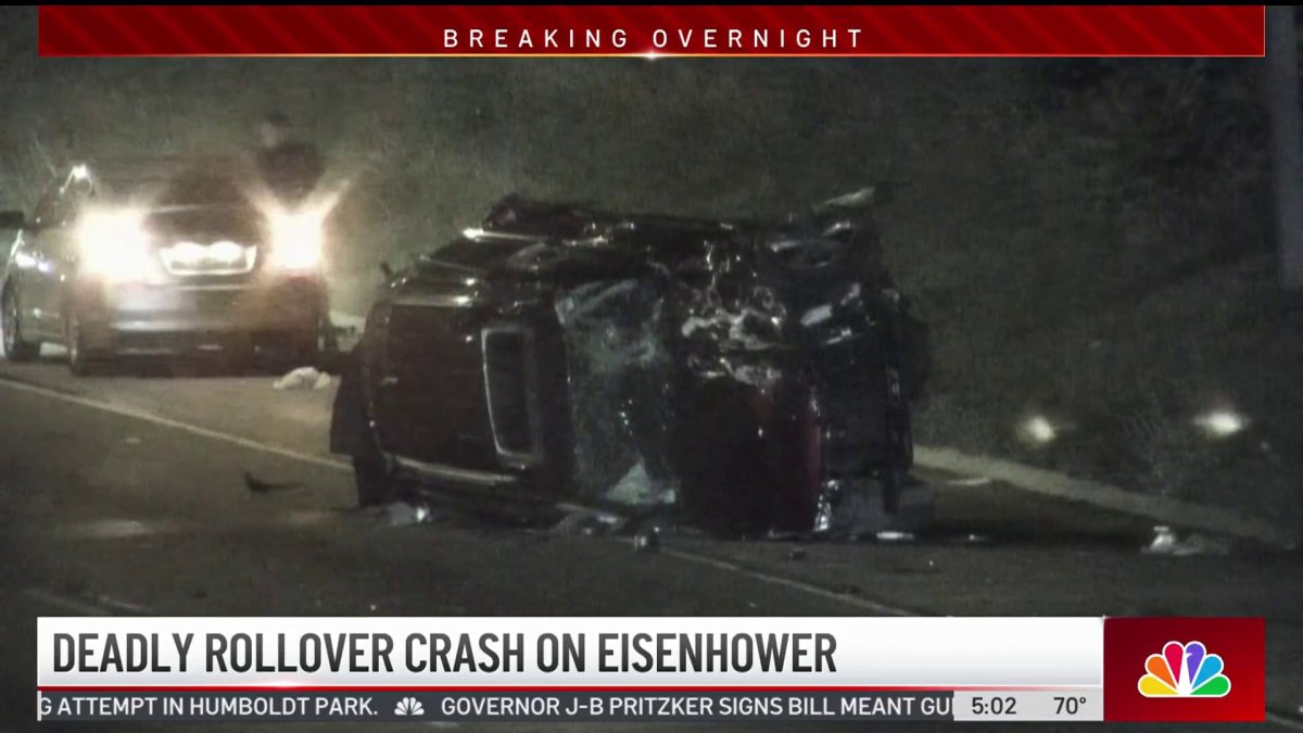 1 person dead in Eisenhower rollover crash on Chicago’s West Side NBC