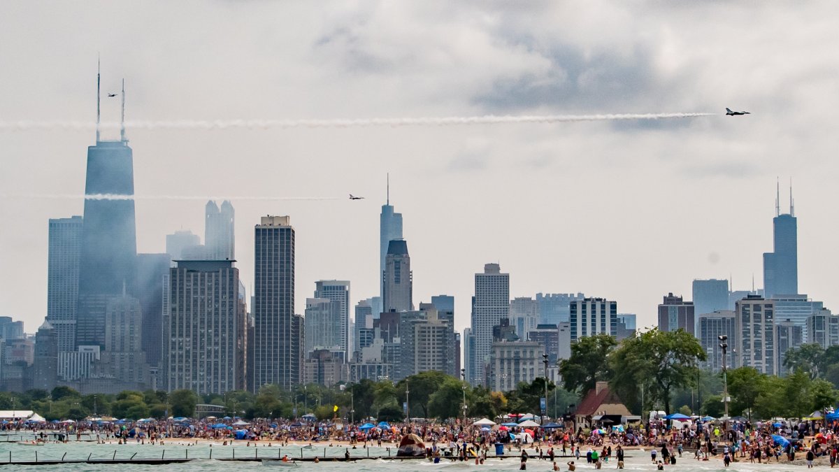 Chicago Air and Water Show rehearsal forecast NBC Chicago