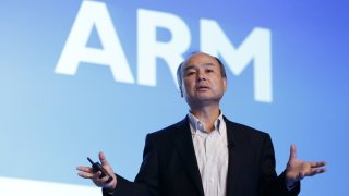 Billionaire Masayoshi Son, chairman and chief executive officer of SoftBank, which owns Arm, speaks during a news conference in Tokyo, July 28, 2016.