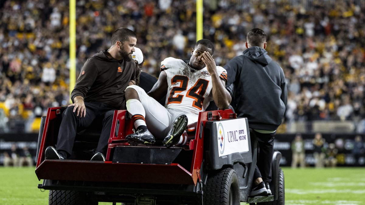 nick chubb replay injury vs steelers｜TikTok Search