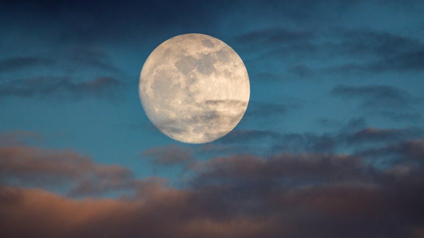 This is a photo of a moon at over 98% full. The image was taken one day prior to the supermoon, or a moon that appears larger due to being the closest to earth in its elliptic orbit.