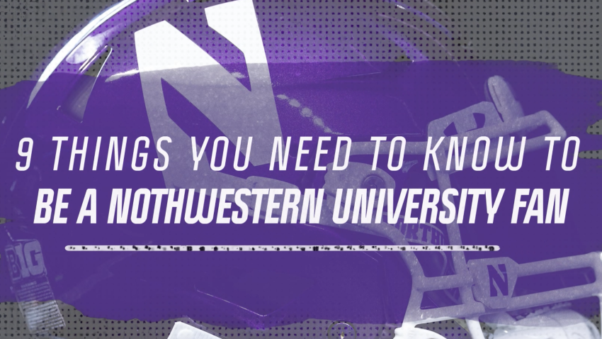 Northwestern football helmet